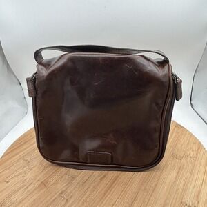 Moore & Giles‎ Leather Bag Donald Wash Kit Toiletries  Brompton Brown NWOT